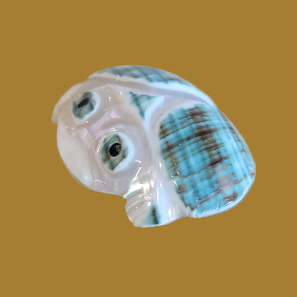 Green Snail Shell Frog/ Toad Zuni Fetish