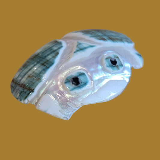 Green Snail Shell Frog/ Toad Zuni Fetish
