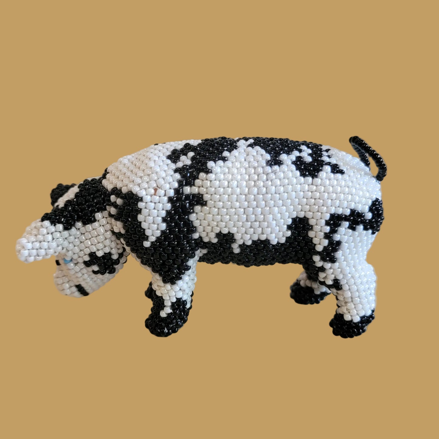 Fully Beaded Merry Piglet/Pig Indian Beadwork