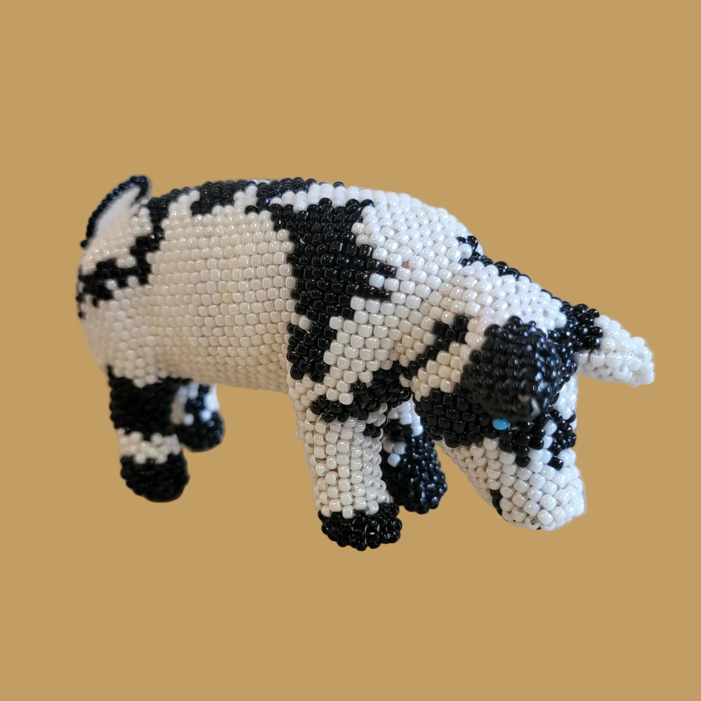 Fully Beaded Merry Piglet/Pig Indian Beadwork