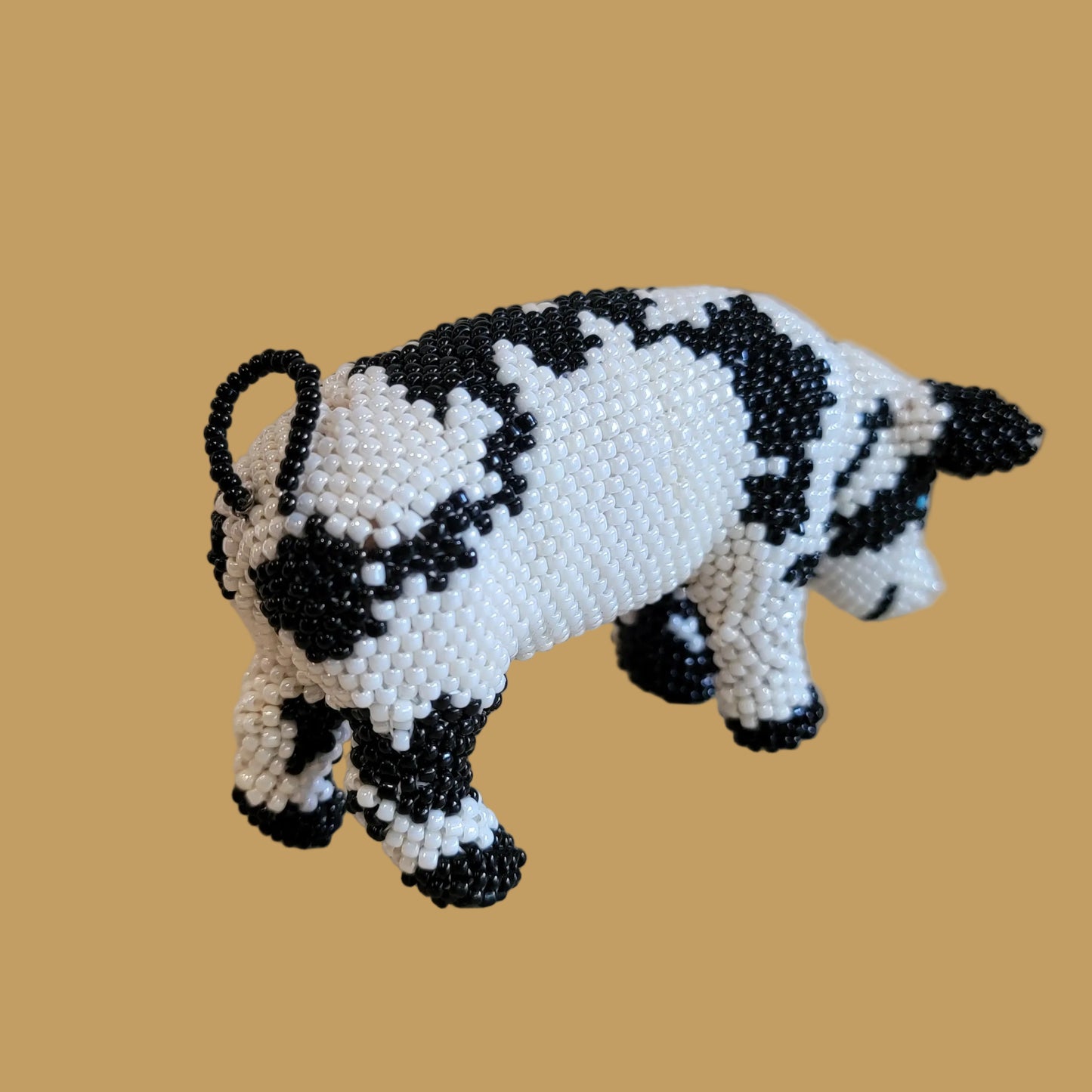 Fully Beaded Merry Piglet/Pig Indian Beadwork