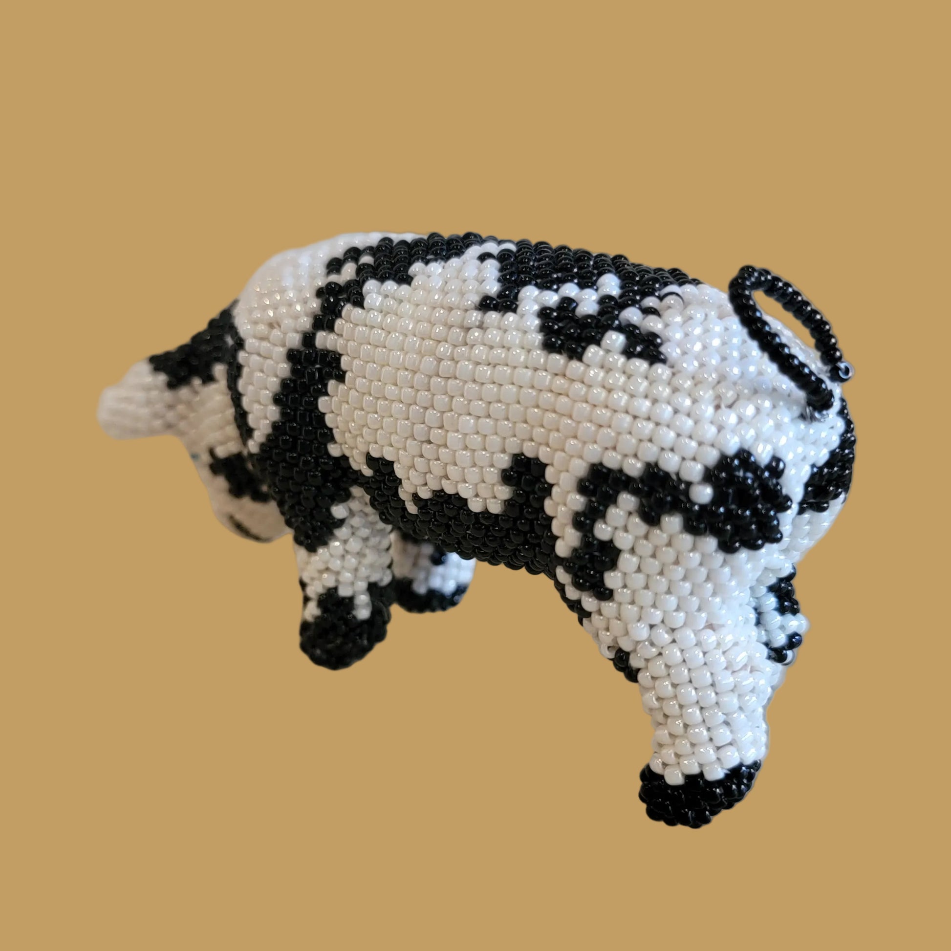 Fully Beaded Merry Piglet/Pig Indian Beadwork
