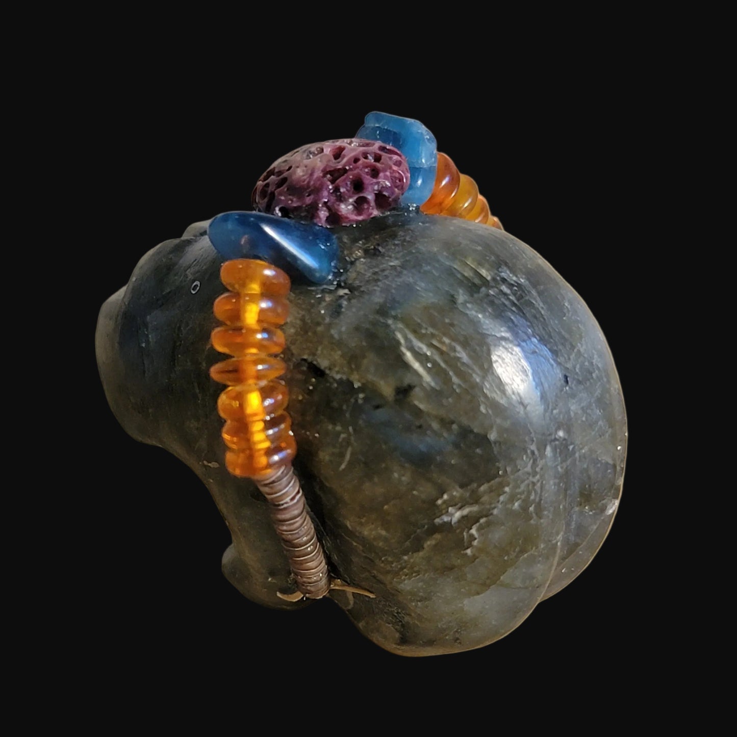Extraterrestrial Labradorite "Out of this World" Zuni Fetish Bear