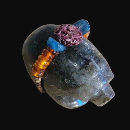 Extraterrestrial Labradorite "Out of this World" Zuni Fetish Bear