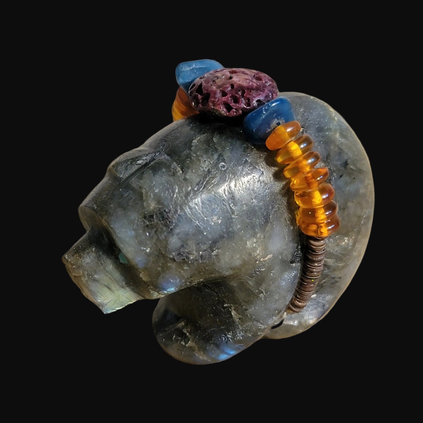 Extraterrestrial Labradorite "Out of this World" Zuni Fetish Bear
