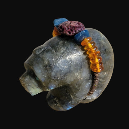 Extraterrestrial Labradorite "Out of this World" Zuni Fetish Bear