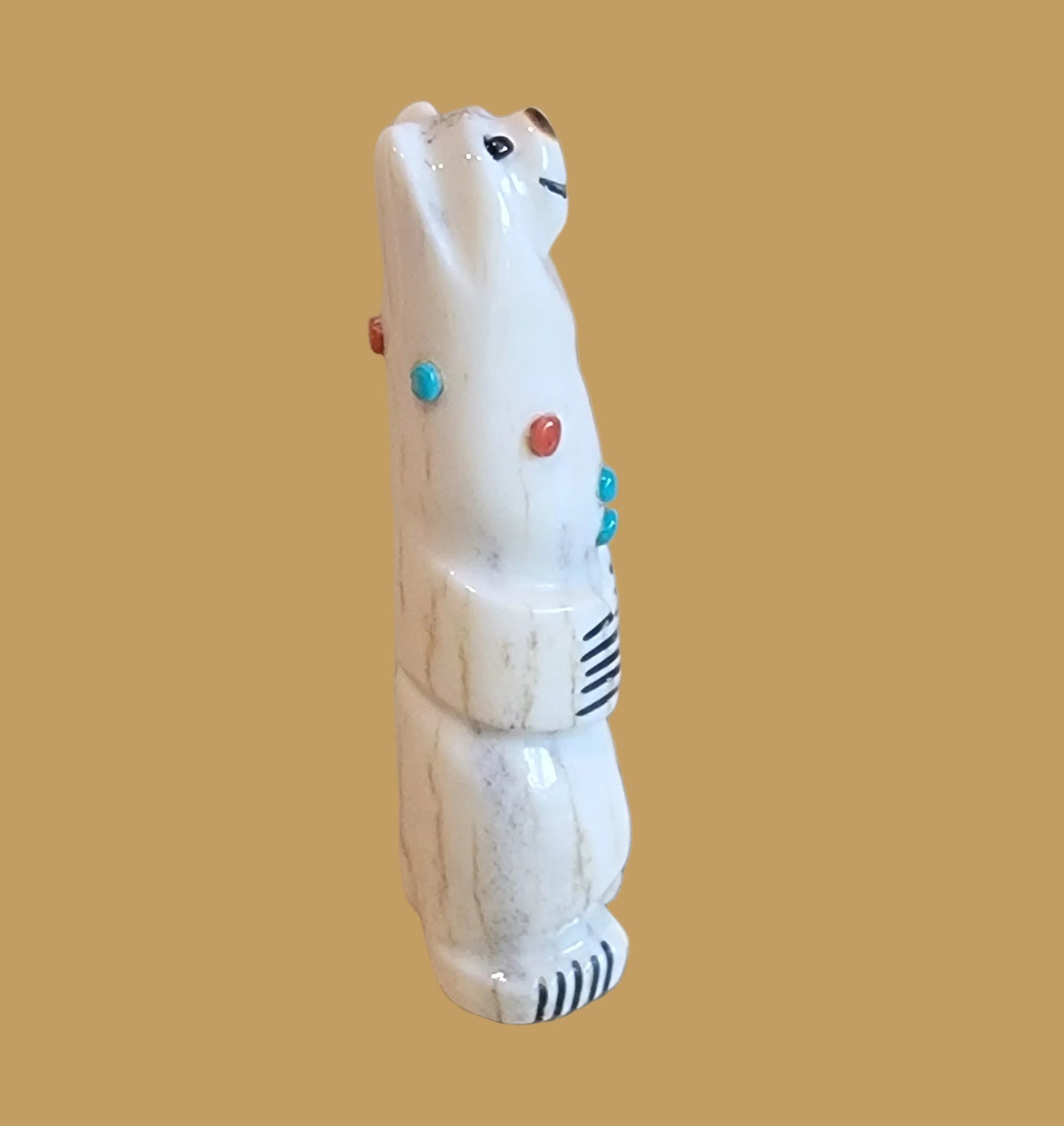 Antler Happy Bear Zuni Fetish