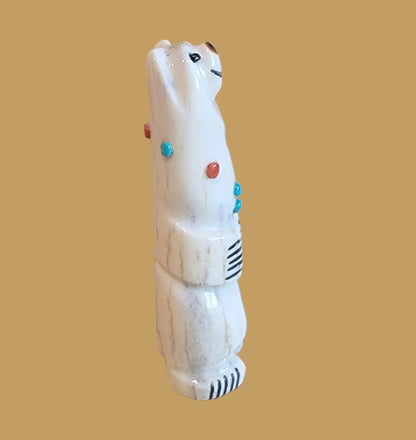 Antler Happy Bear Zuni Fetish
