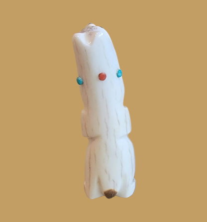 Antler Happy Bear Zuni Fetish