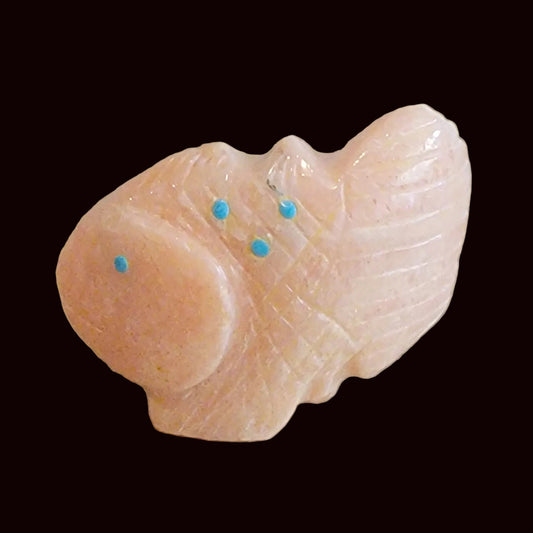 Orange Alabaster Fish Zuni Fetish