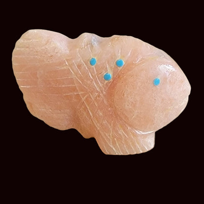 Orange Alabaster Fish Zuni Fetish