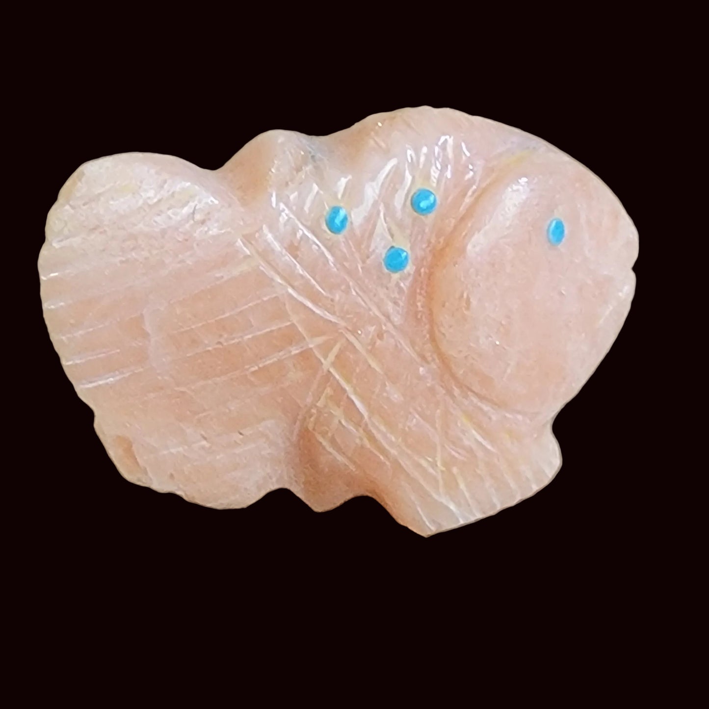 Orange Alabaster Fish Zuni Fetish