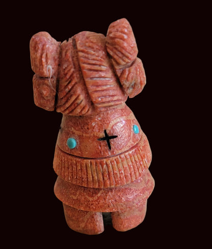 Apple Coral Zuni Butterfly Maiden Zuni Fetish