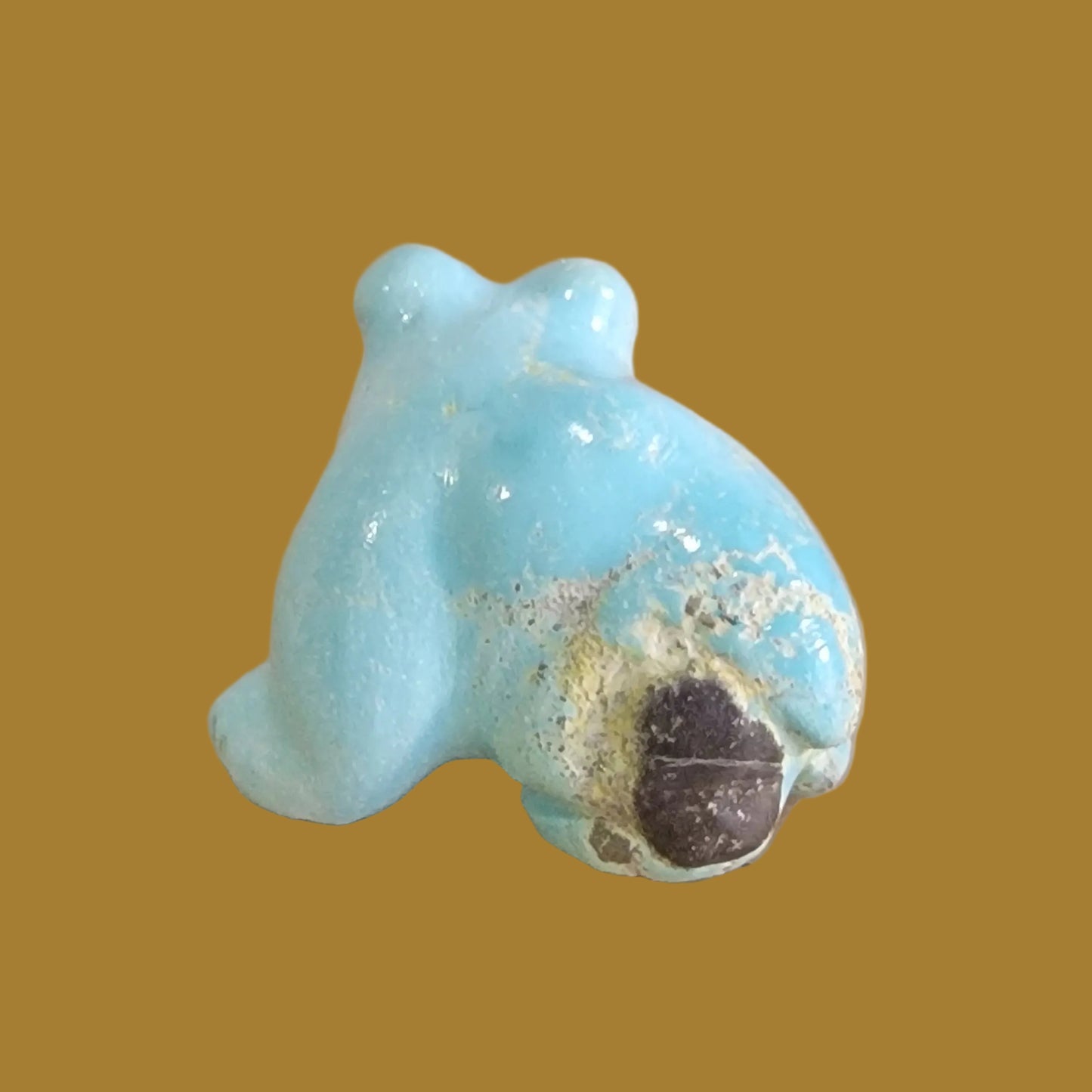 Natural Fox Turquoise Navajo Gizzly Bear Cub Zuni Fetish