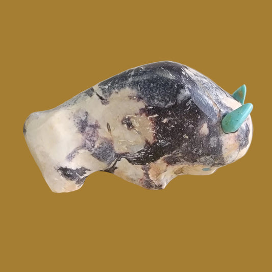 Sodalite Bison/Buffalo Zuni Fetish