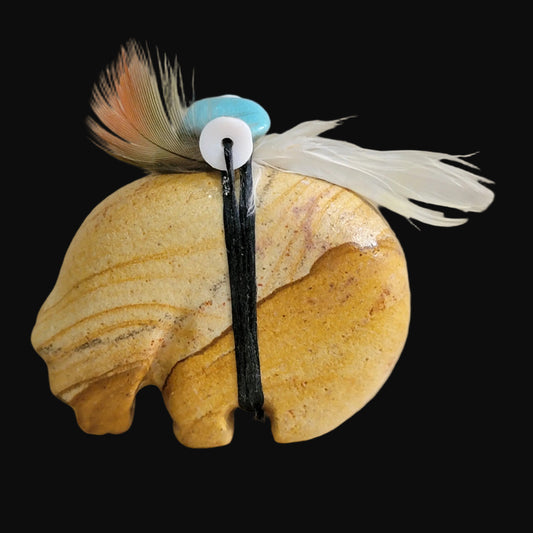 Isleta Pueblo Sandstone Medicine Bear Zuni Fetish