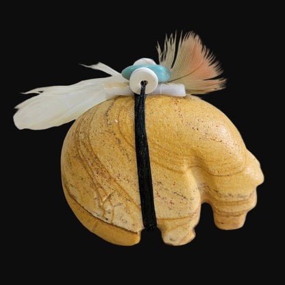 Isleta Pueblo Sandstone Medicine Bear Zuni Fetish