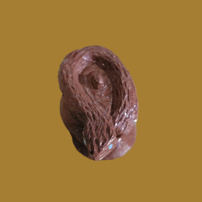 Pipestone Coiled Snake With Rattle Zuni Fetish