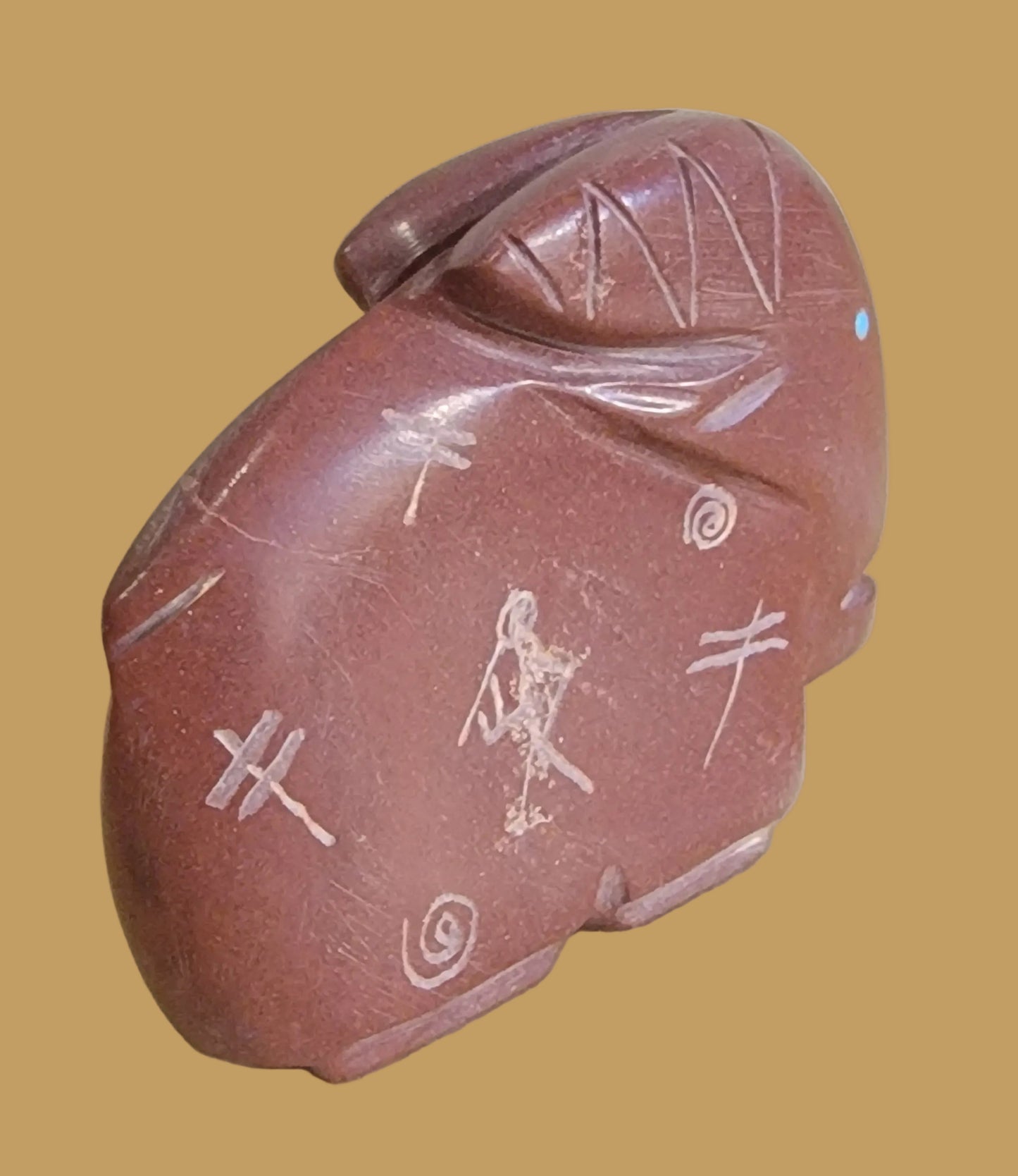 Pipestone Ram w/Petroglyphs Zuni Fetish