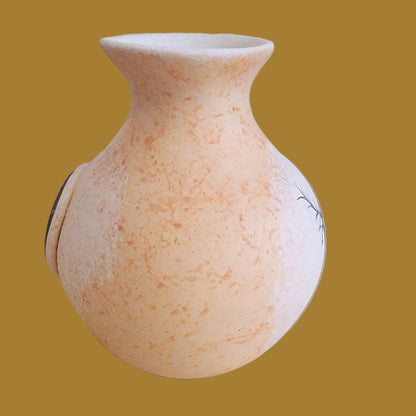 Zuni Pueblo Pottery Vase w/ Raised Fetish Design
