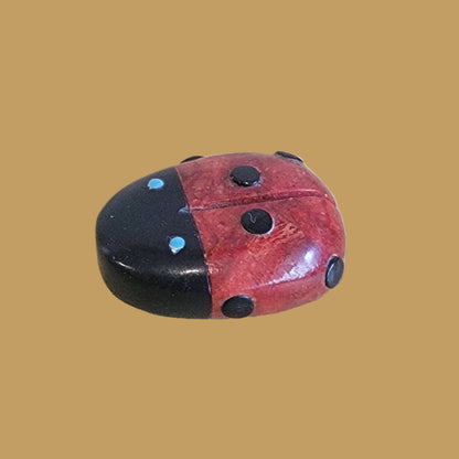 Lucky Apple Coral Ladybug Zuni Fetish