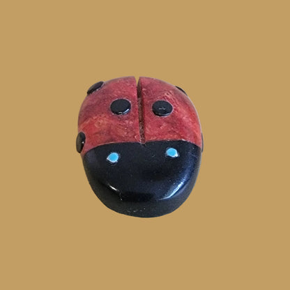 Lucky Apple Coral Ladybug Zuni Fetish