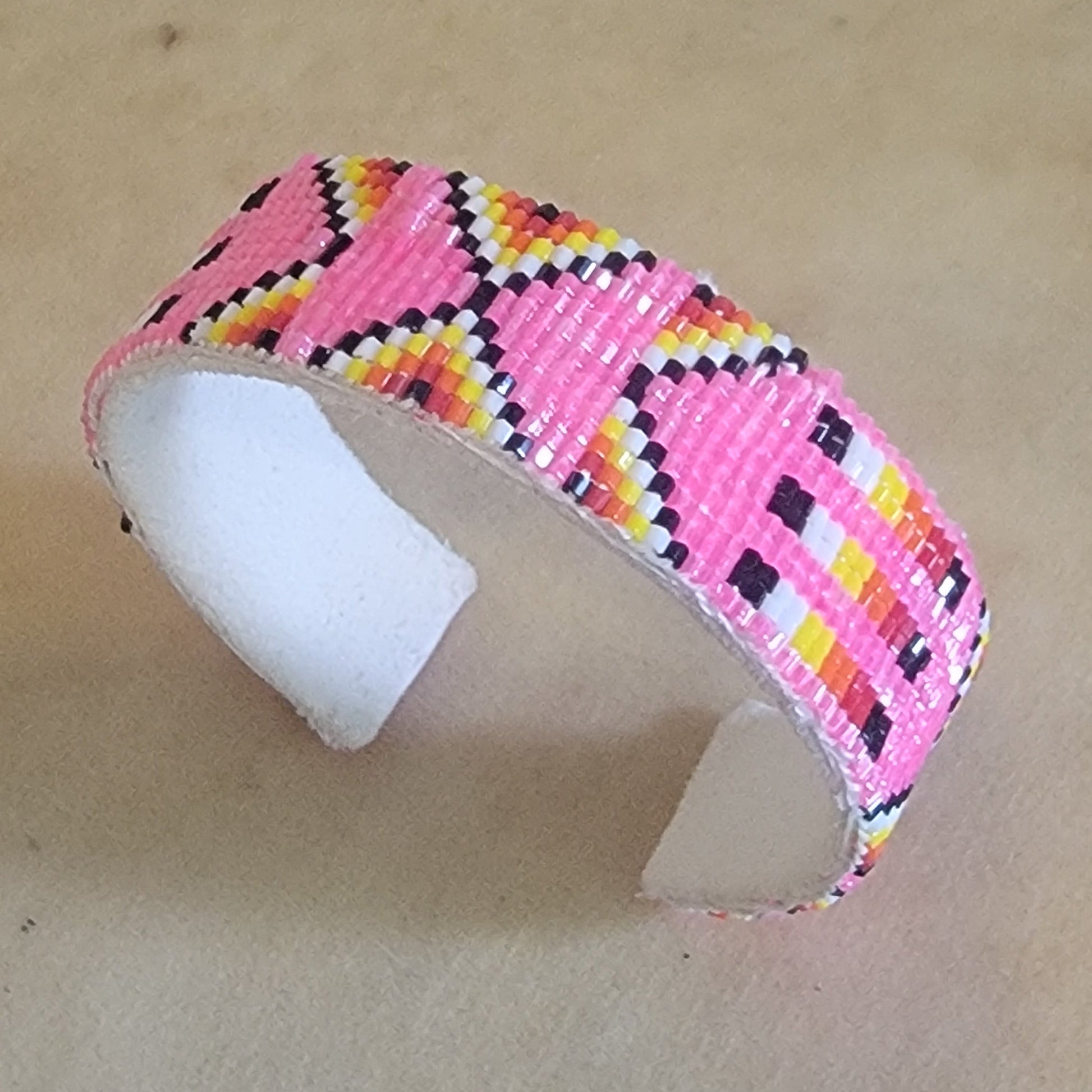 Square Cut Beaded Colorful Navajo Bracelet Indian Jewelry