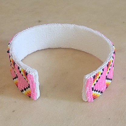 Square Cut Beaded Colorful Navajo Bracelet Indian Jewelry