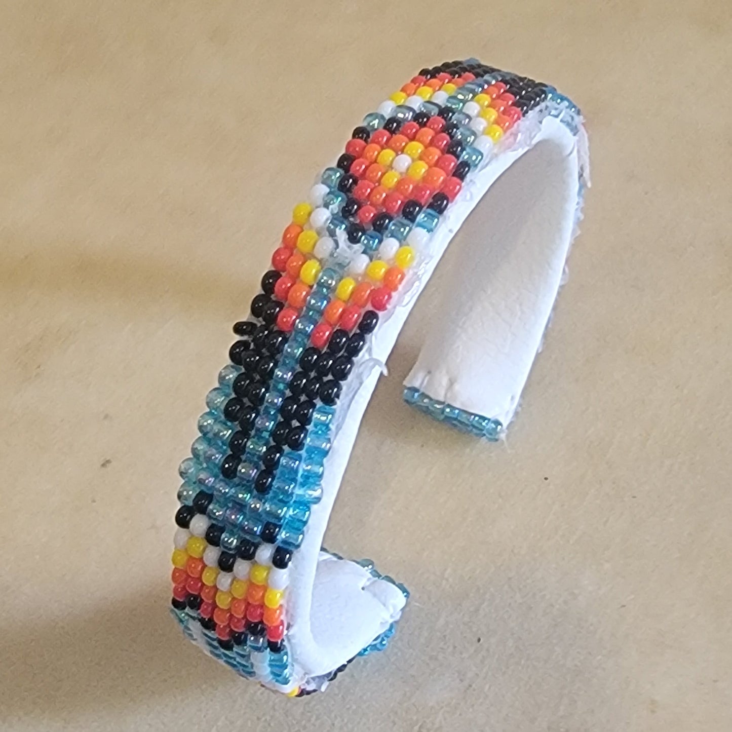 Fully Beaded Navajo Bracelet Indian Jewelry