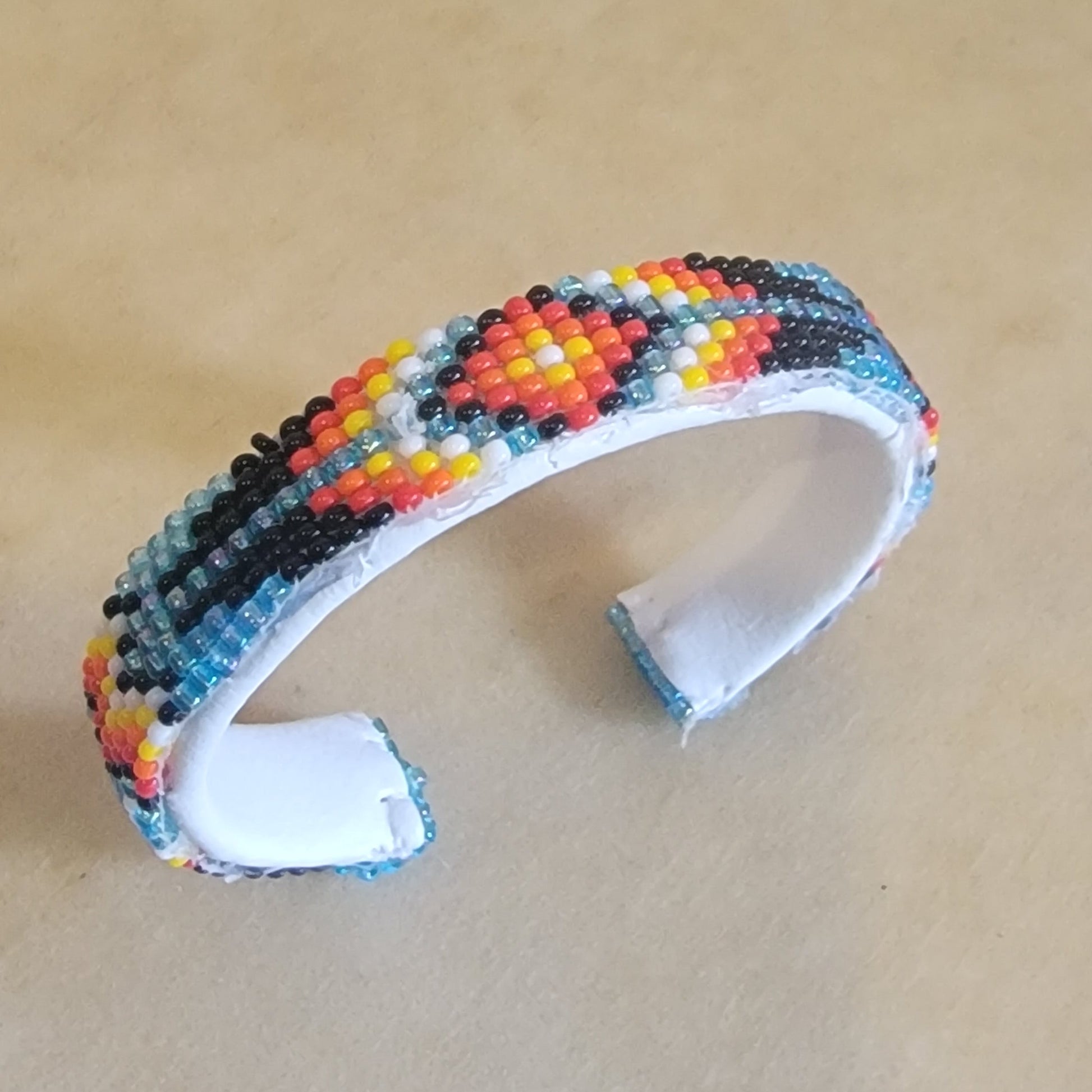 Fully Beaded Navajo Bracelet Indian Jewelry