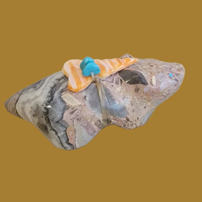 Orca Agate Zuni Fetish Badger