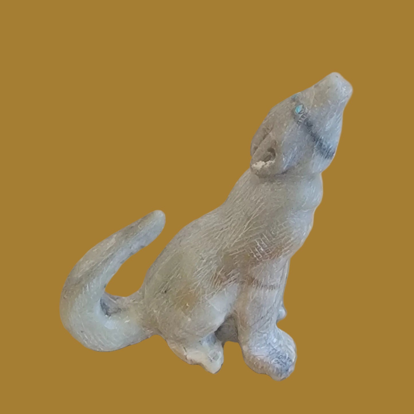 Picasso Marble Navajo Howling Coyote Zuni Fetish