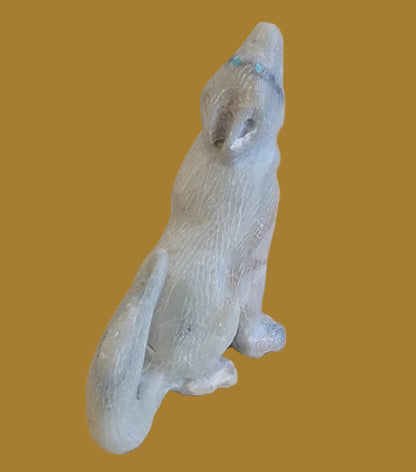Picasso Marble Navajo Howling Coyote Zuni Fetish