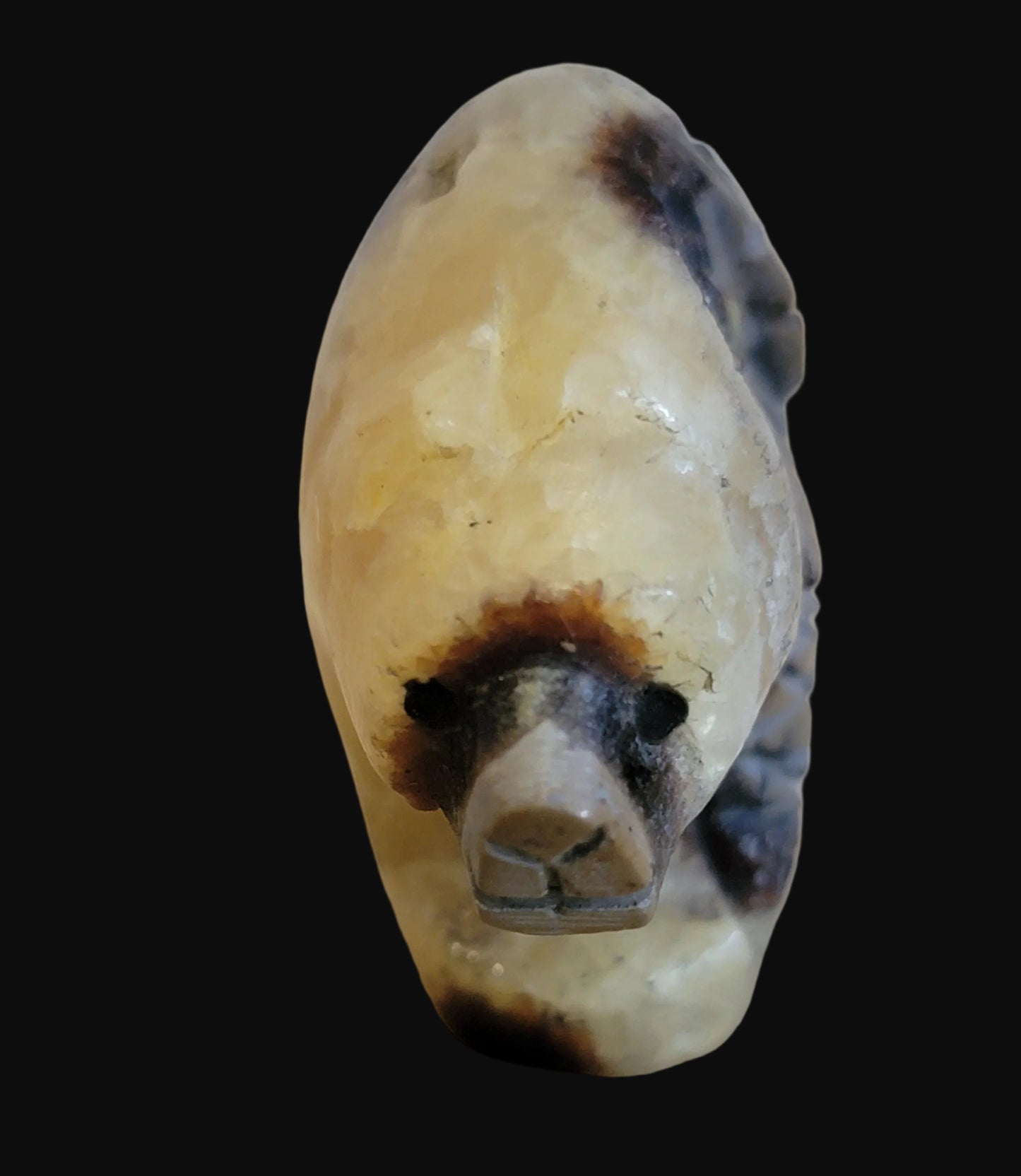 Fabulous Septarian Nodule Bear /Owl Combo Zuni Fetish