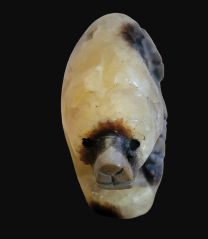 Fabulous Septarian Nodule Bear /Owl Combo Zuni Fetish