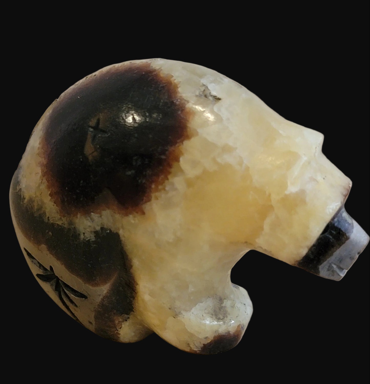 Fabulous Septarian Nodule Bear /Owl Combo Zuni Fetish