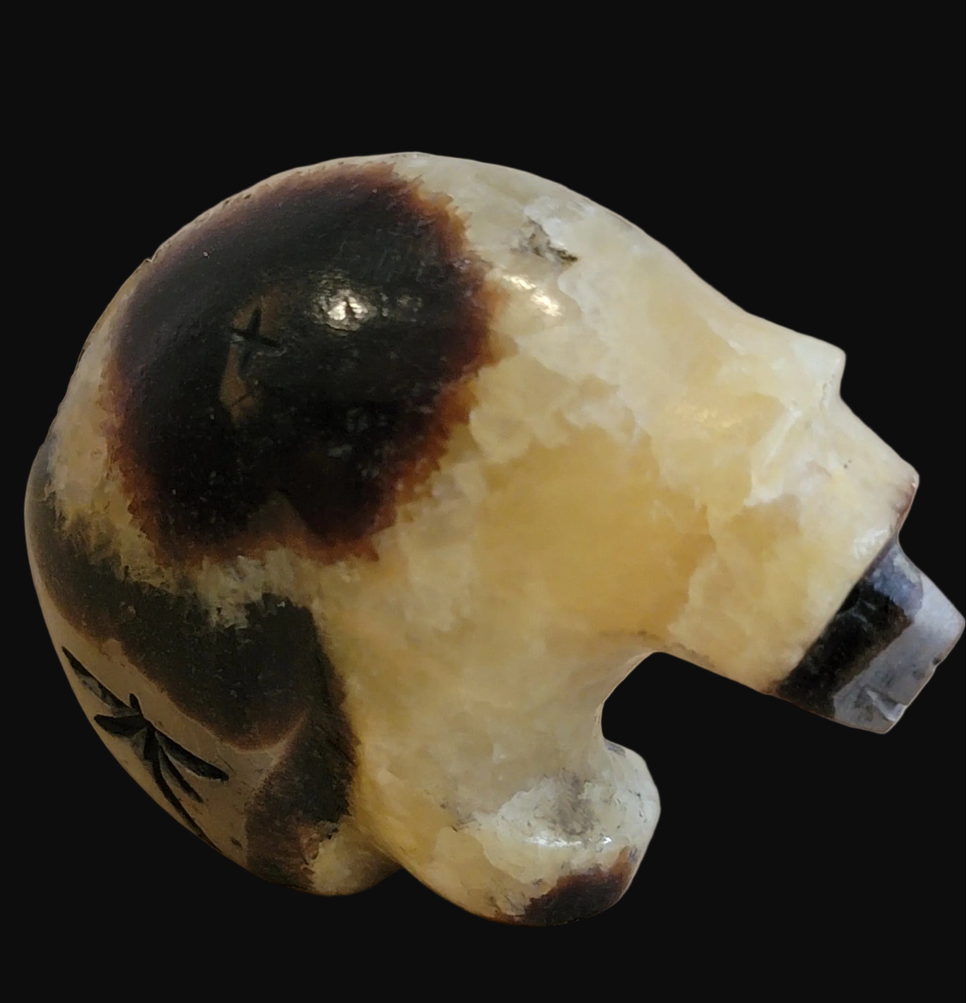 Fabulous Septarian Nodule Bear /Owl Combo Zuni Fetish