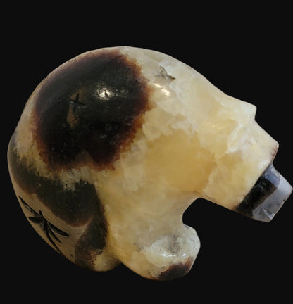 Fabulous Septarian Nodule Bear /Owl Combo Zuni Fetish