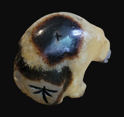 Fabulous Septarian Nodule Bear /Owl Combo Zuni Fetish