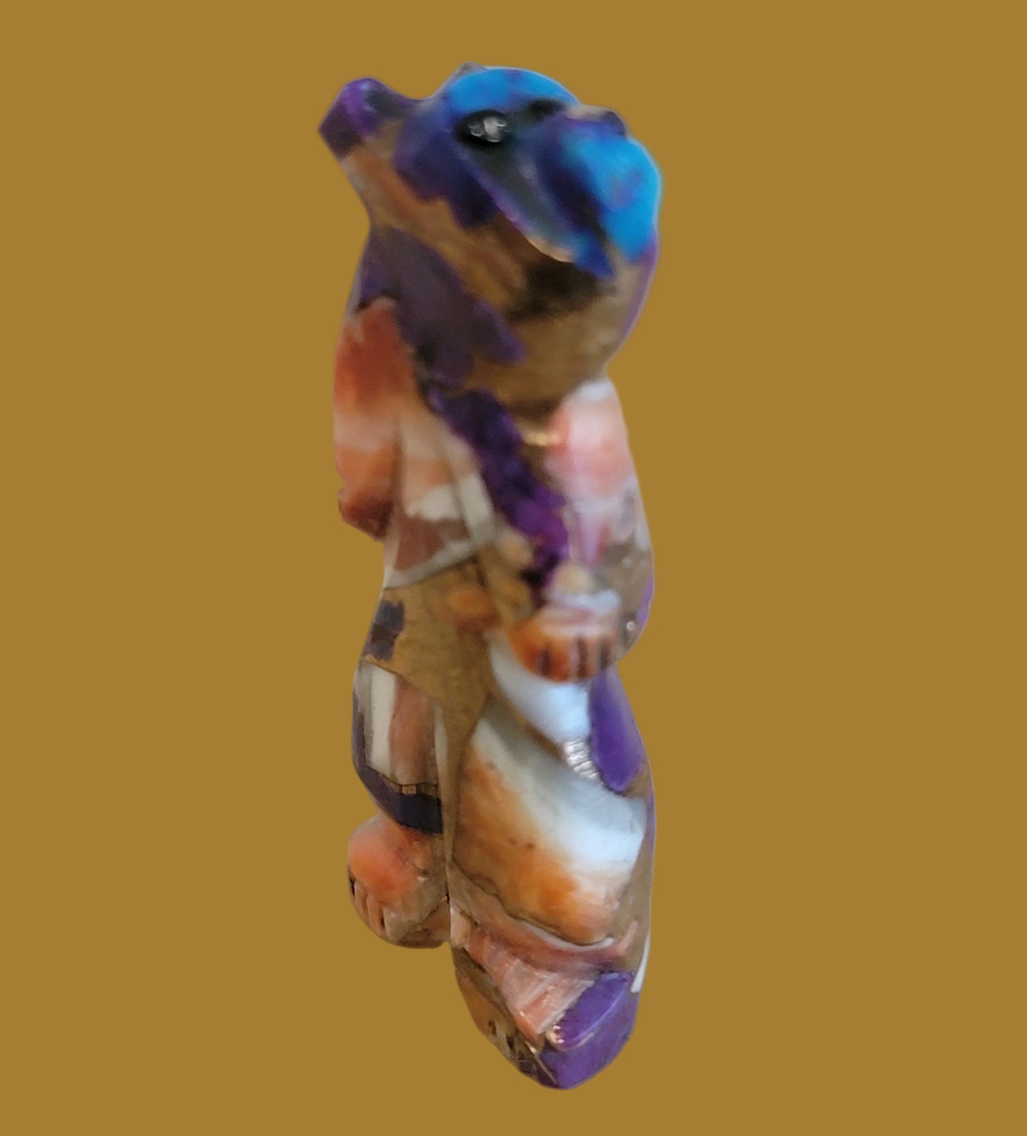 Cute and Colorful Composite Standing Bear Zuni Fetish