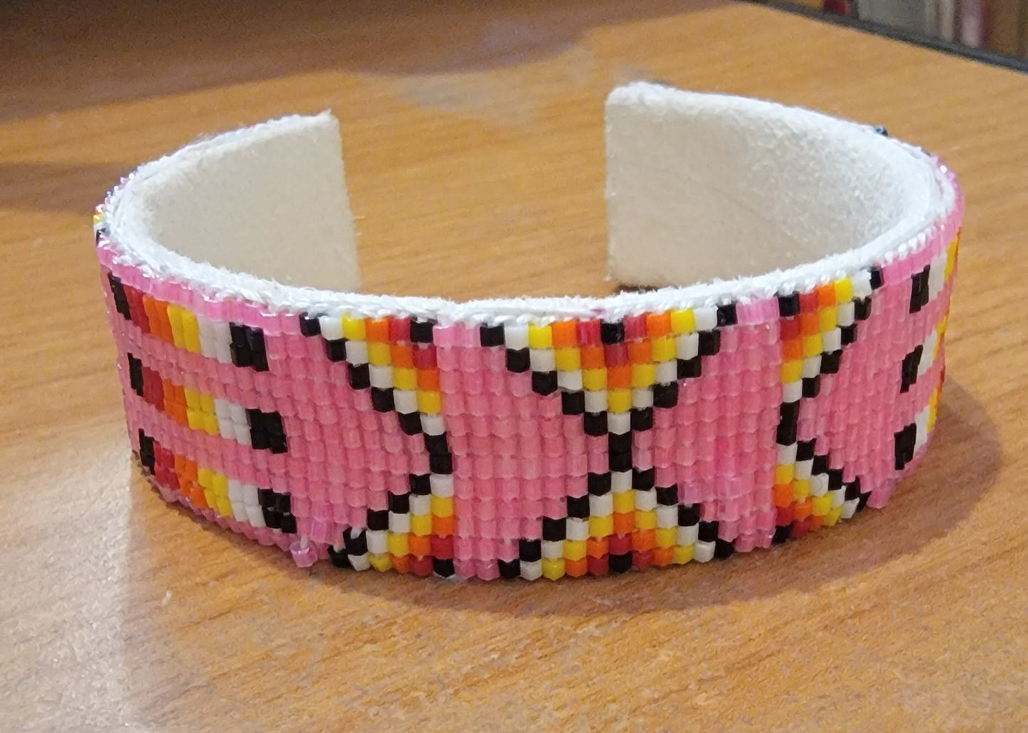Square Cut Beaded Colorful Navajo Bracelet Indian Jewelry