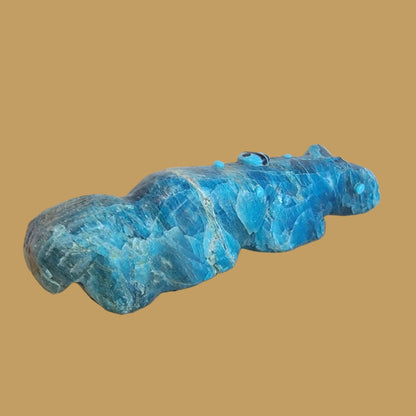 Blue Optic Squirrel w/Zuni Sun Zuni Fetish