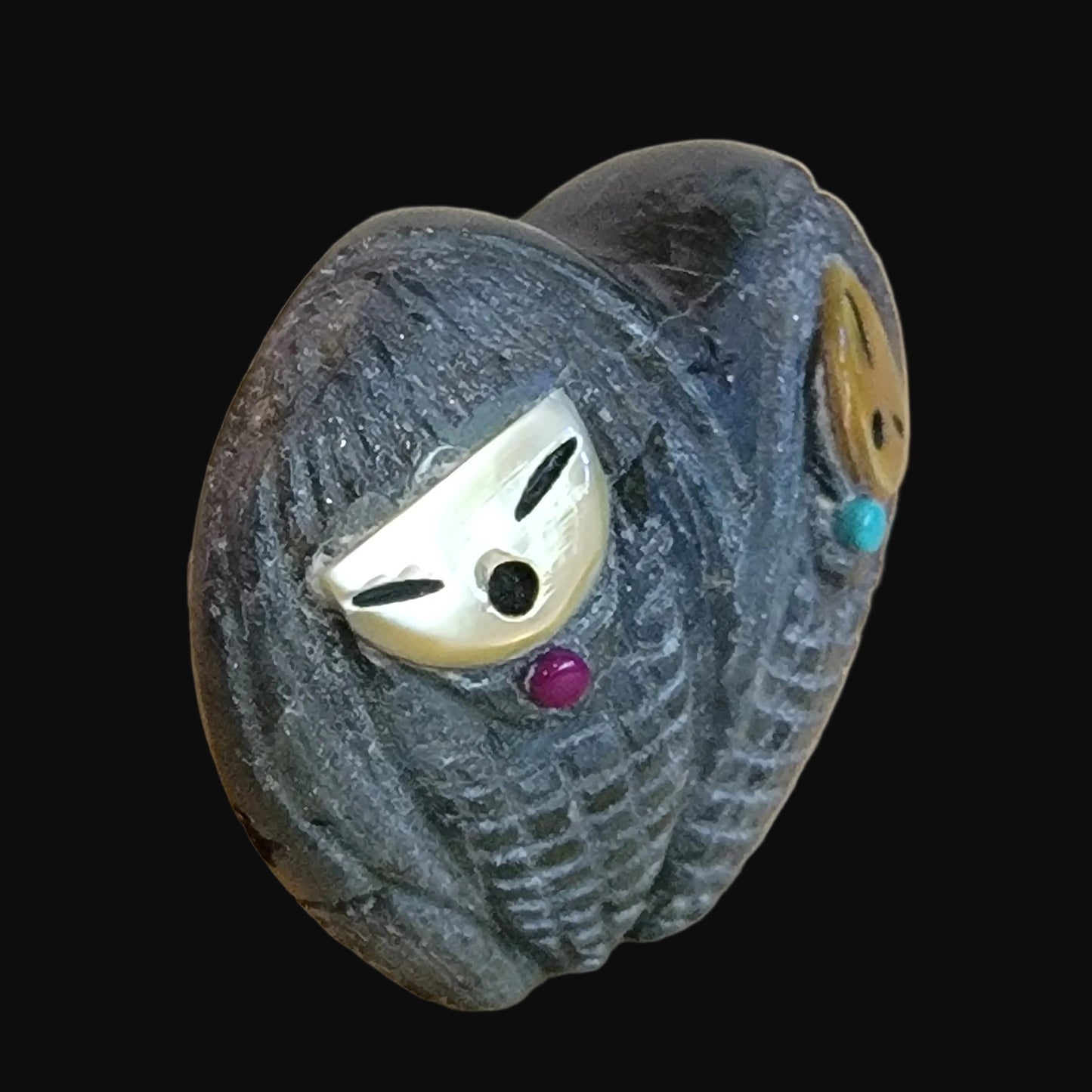 Double Labradorite Heart Shaped Zuni Corn Maidens Zuni Fetish