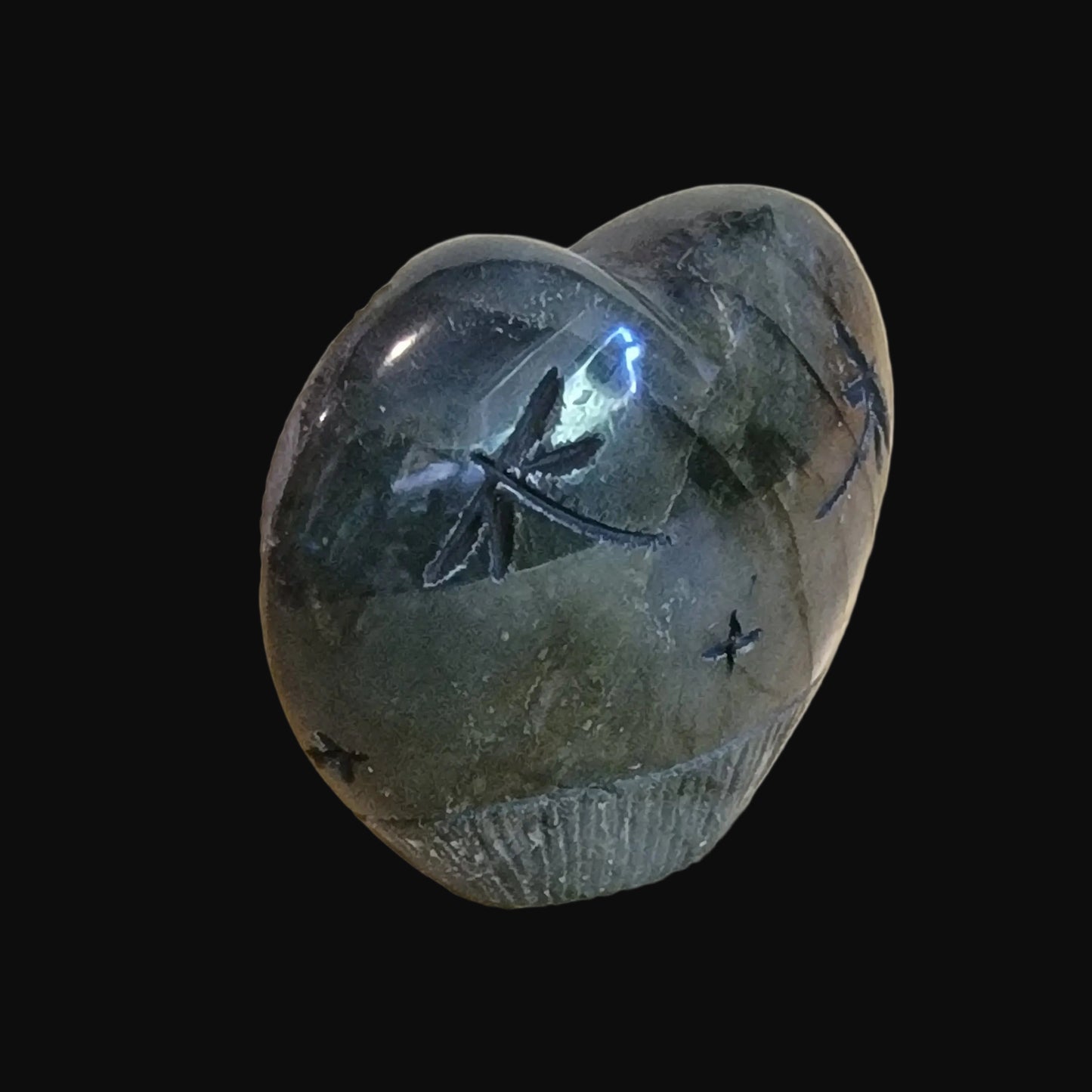 Double Labradorite Heart Shaped Zuni Corn Maidens Zuni Fetish