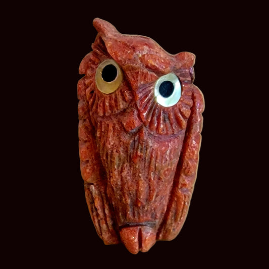 Apple Coral Night Owl Zuni Fetish