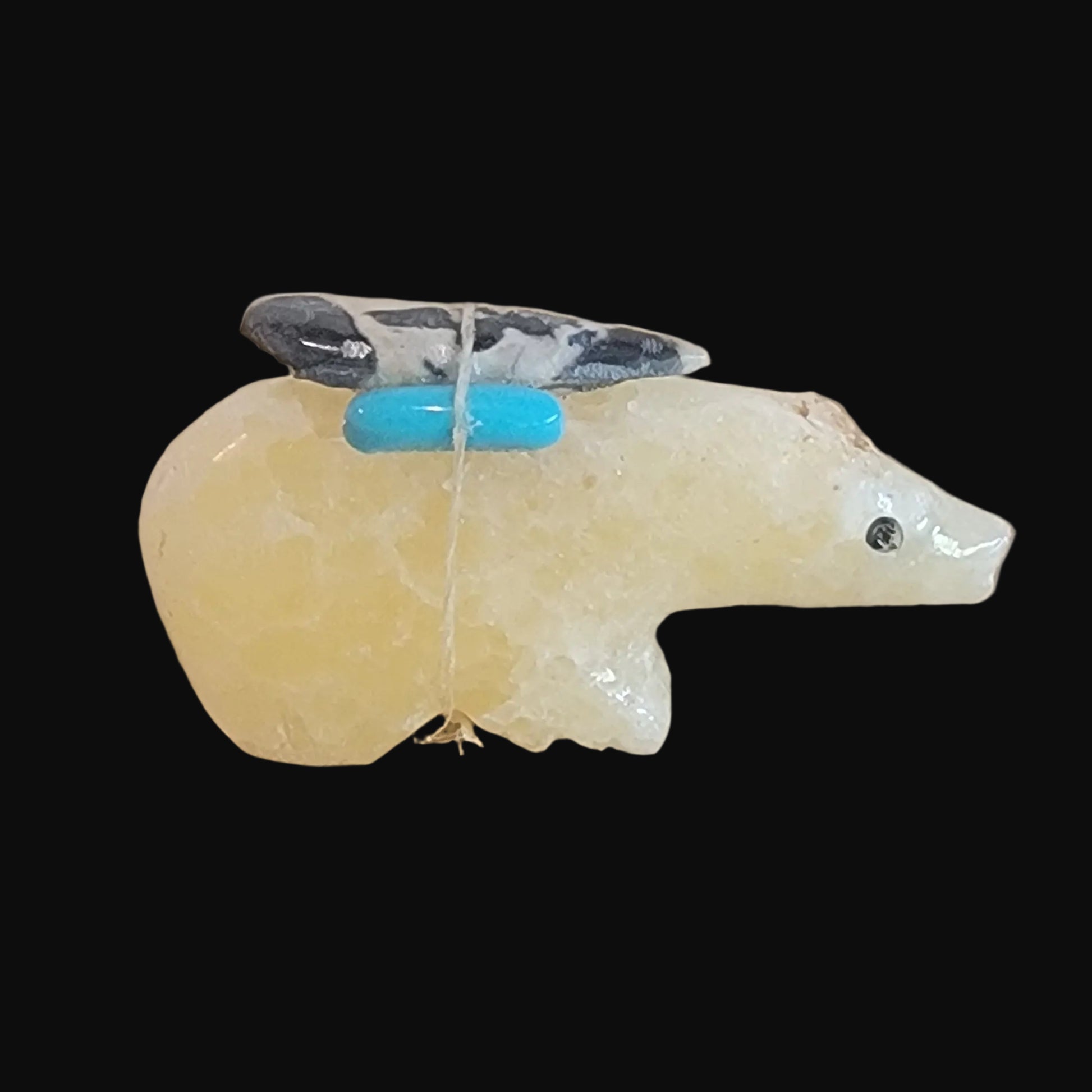 Calcite Bear w/Pack Zuni Fetish