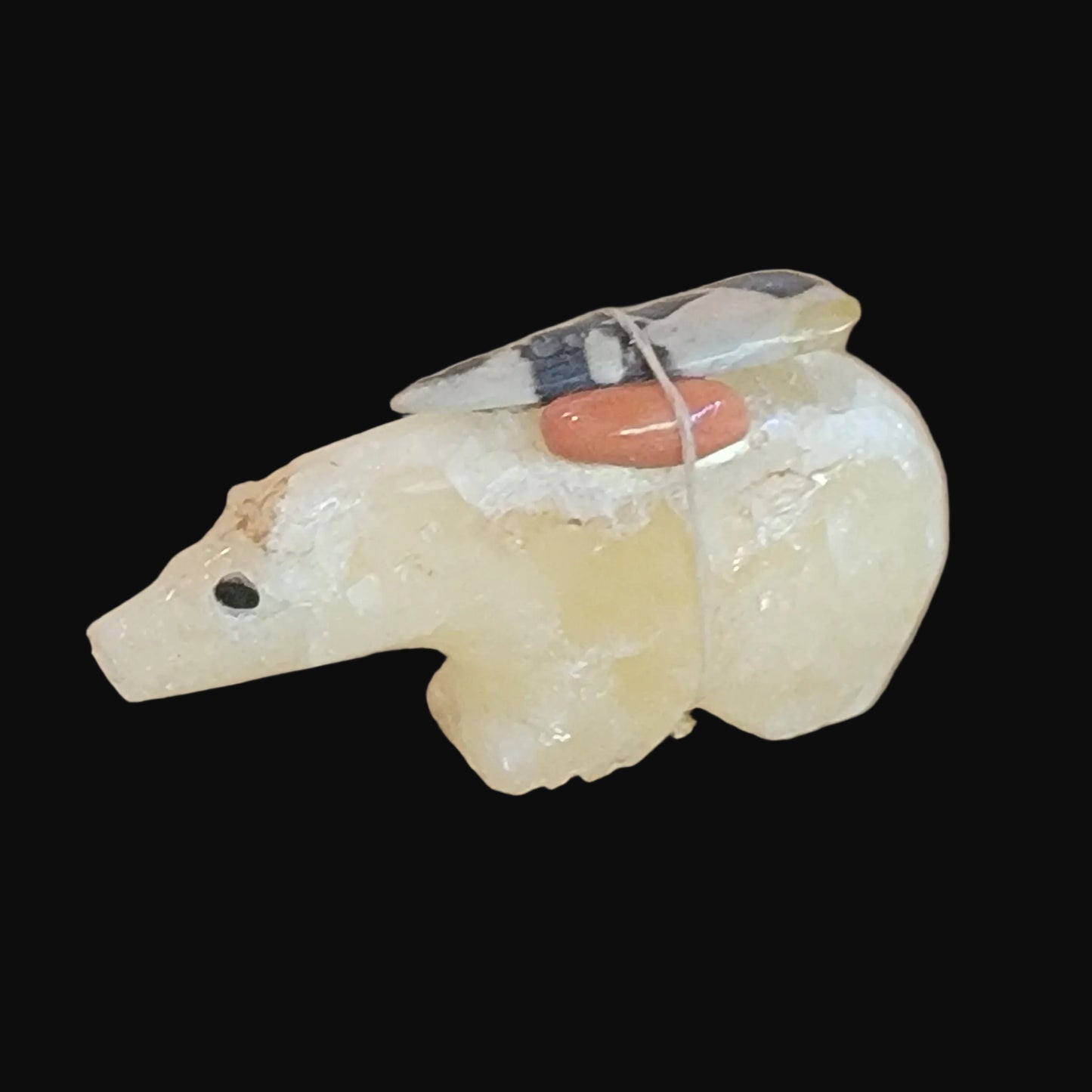Calcite Bear w/Pack Zuni Fetish