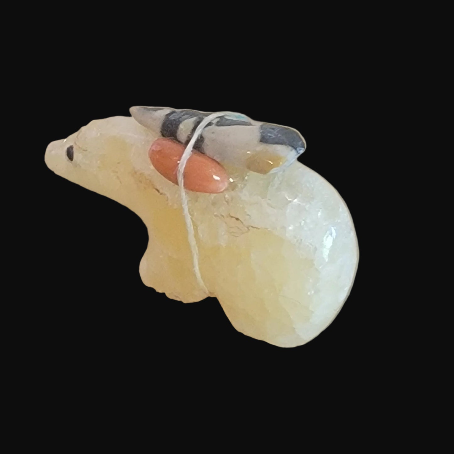 Calcite Bear w/Pack Zuni Fetish