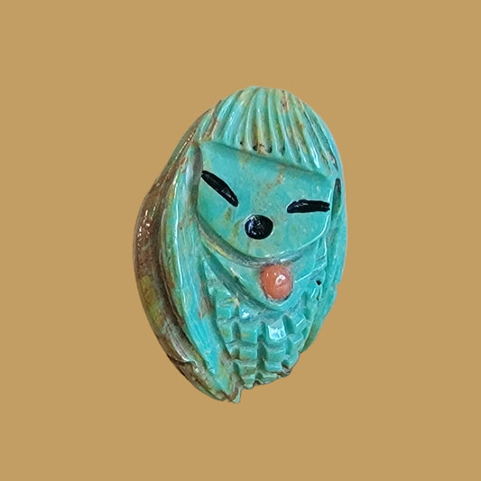 Miniature Turquoise Zuni Corn Maiden Zuni Fetish