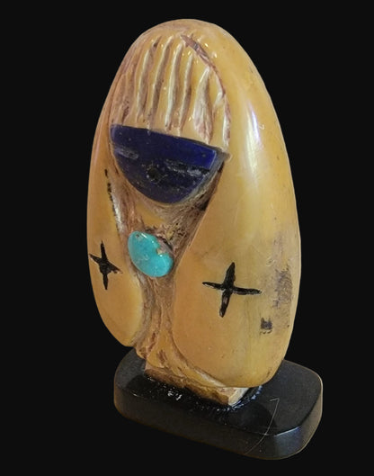 Picture Stone Jasper w/ Lapis Face Zuni Maiden Zuni Fetish